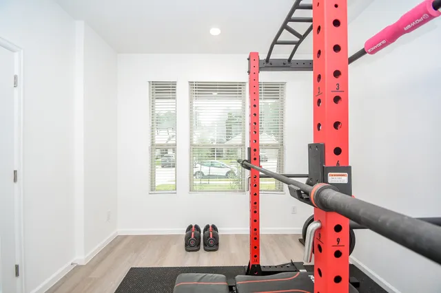 a very nice looking room with a large window