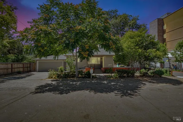 a view of a house with a patio