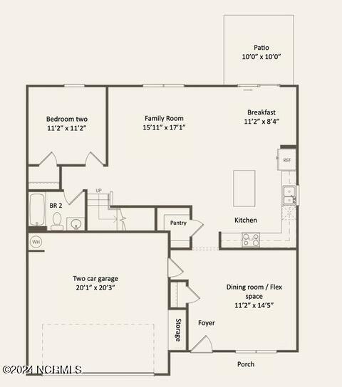 1525 Justice Union Court Raleigh, NC 27604 - Photo 20 of 21 JU - 1st Floor Plan
