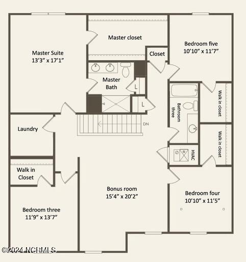 1525 Justice Union Court Raleigh, NC 27604 - Photo 21 of 21 JU -2nd Floor Plan