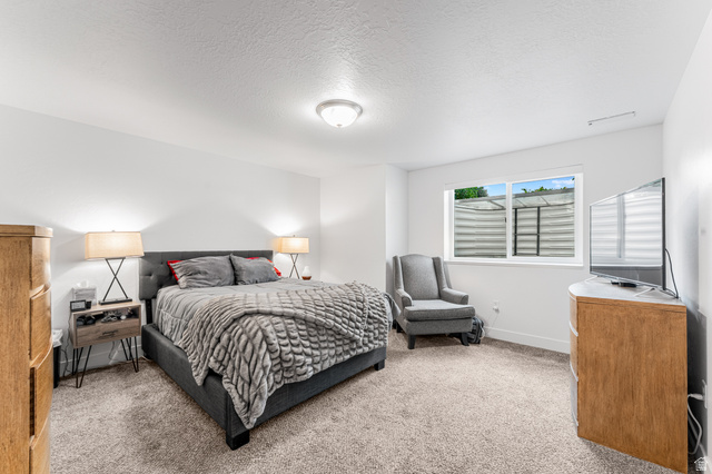 313 Old Maple Road South Weber, UT 84405 - Photo 24 of 35 Carpeted room featuring white walls, a recessed window, and a flush-mount ceiling light fixture