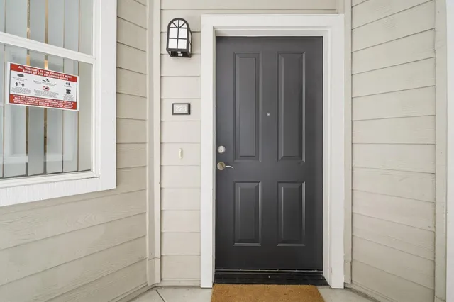 a view of front door of house