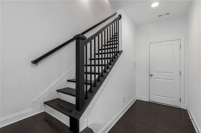 a view of entryway with stairs