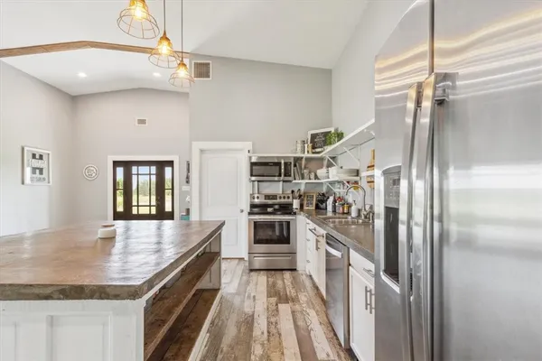 a room with storage and utility