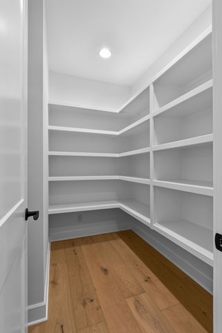 a view of a room with empty racks