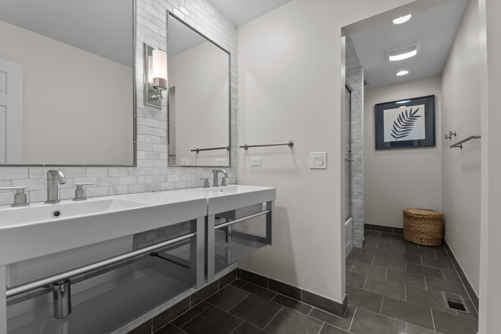 720 Newcastle Drive Lake Forest, IL 60045 - Photo 25 of 42 a bathroom with a sink mirror and toilet