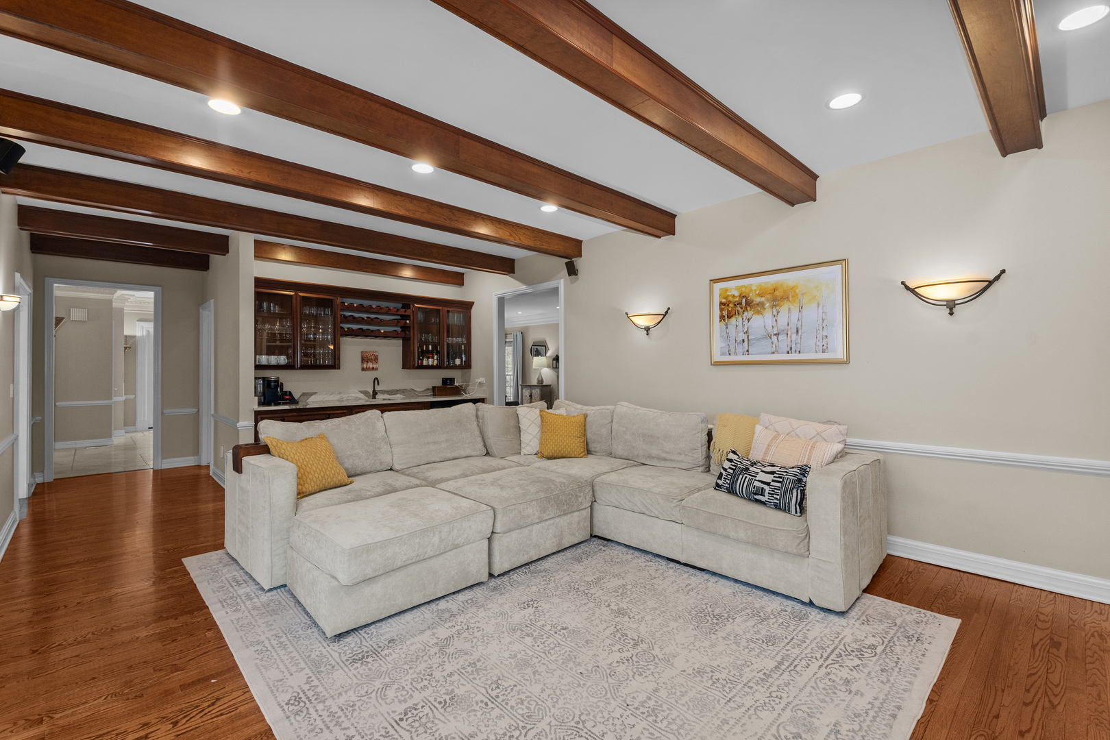 720 Newcastle Drive Lake Forest, IL 60045 - Photo 10 of 42 a living room with furniture and a wooden floor