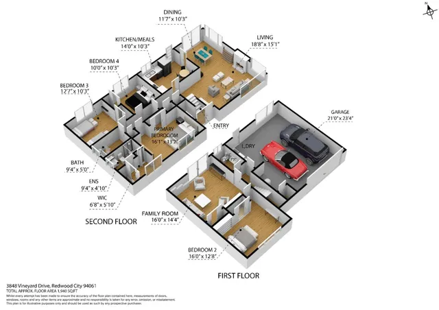 $2,499,000 | 3848 Vineyard Drive, Redwood City, CA 94061