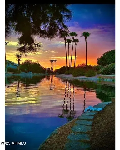 a view of a wrought iron fences