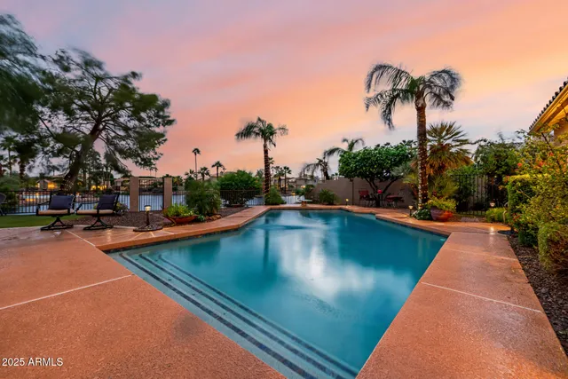 an aerial view of residential house with an outdoor space