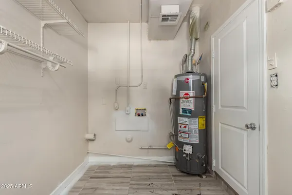 a view of water heater room