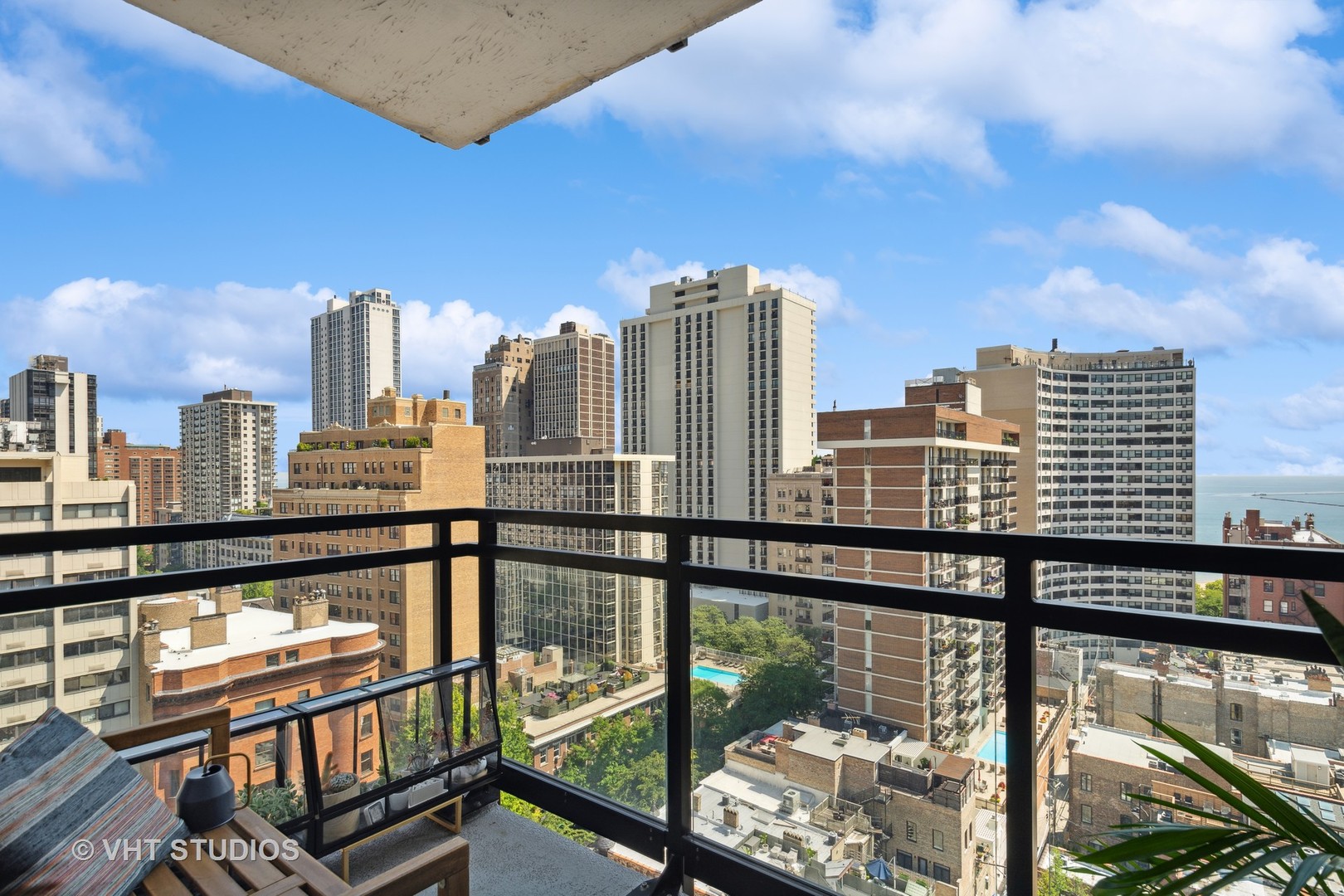 30 East Elm Street, Unit 18A Chicago, IL 60611 - Photo 11 of 16 a view of a lake from a balcony