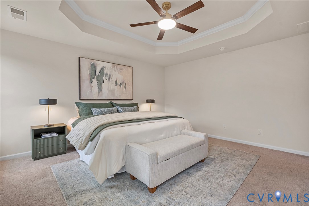 8316 Forge Road Henrico, VA 23228 - Photo 24 of 43 a bedroom with a bed and a painting on the wall