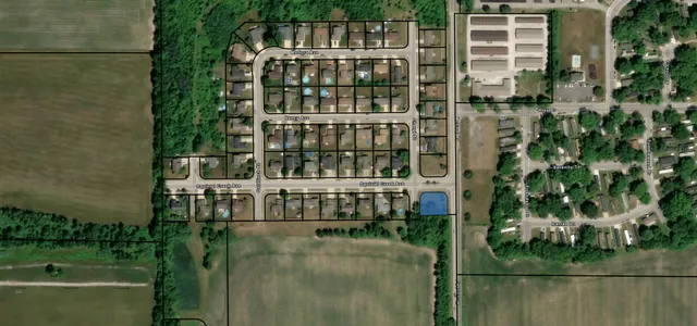 front view of a house with a lake view