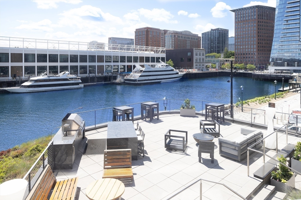 300 Pier 4 Blvd., Unit 3K Boston, MA 02210 - Photo 19 of 24 a view of a lake with tall buildings