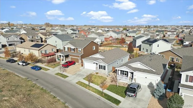 an aerial view of a city