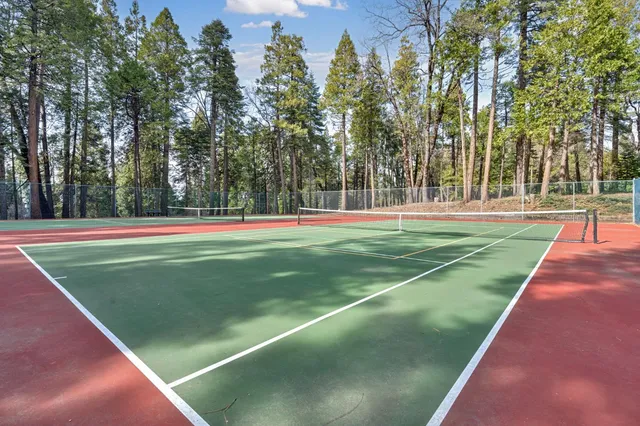 a view of a volley ball court