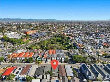 an aerial view of multiple house