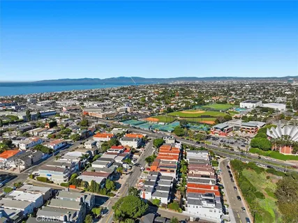 an aerial view of multiple house