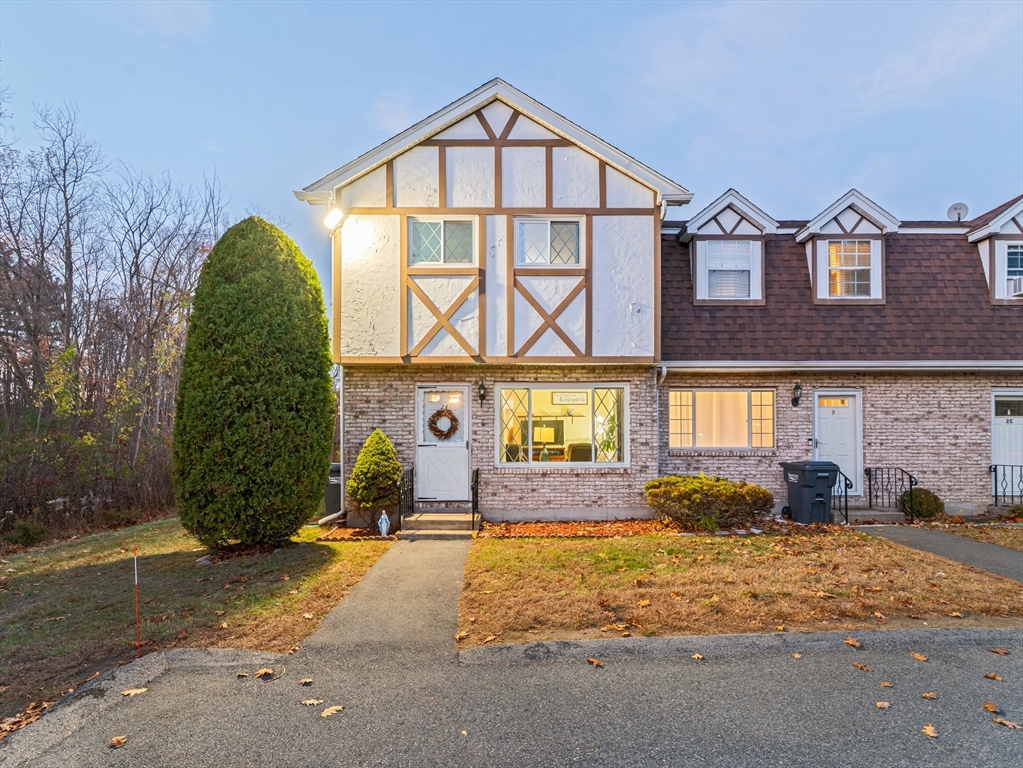 a front view of a house
