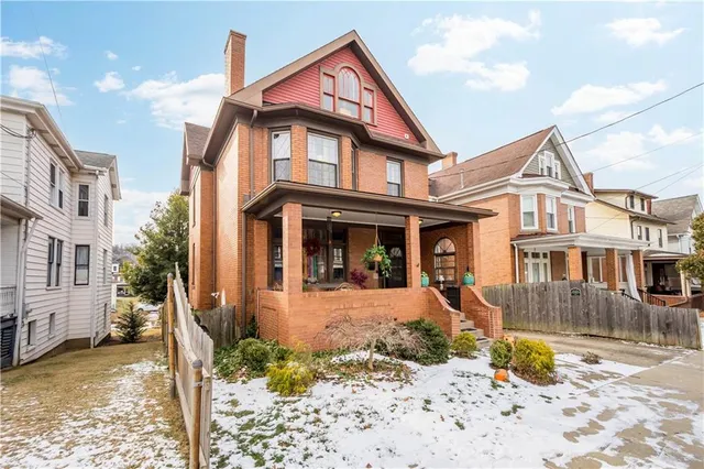 a front view of a house