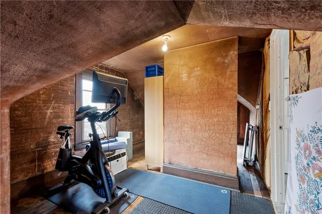 a view of entryway with wooden floor