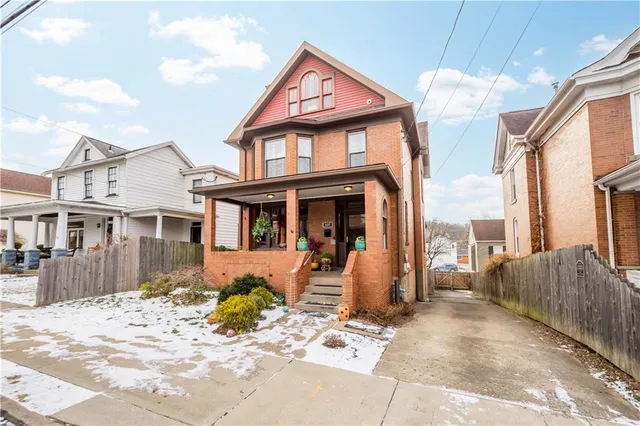 a front view of a house