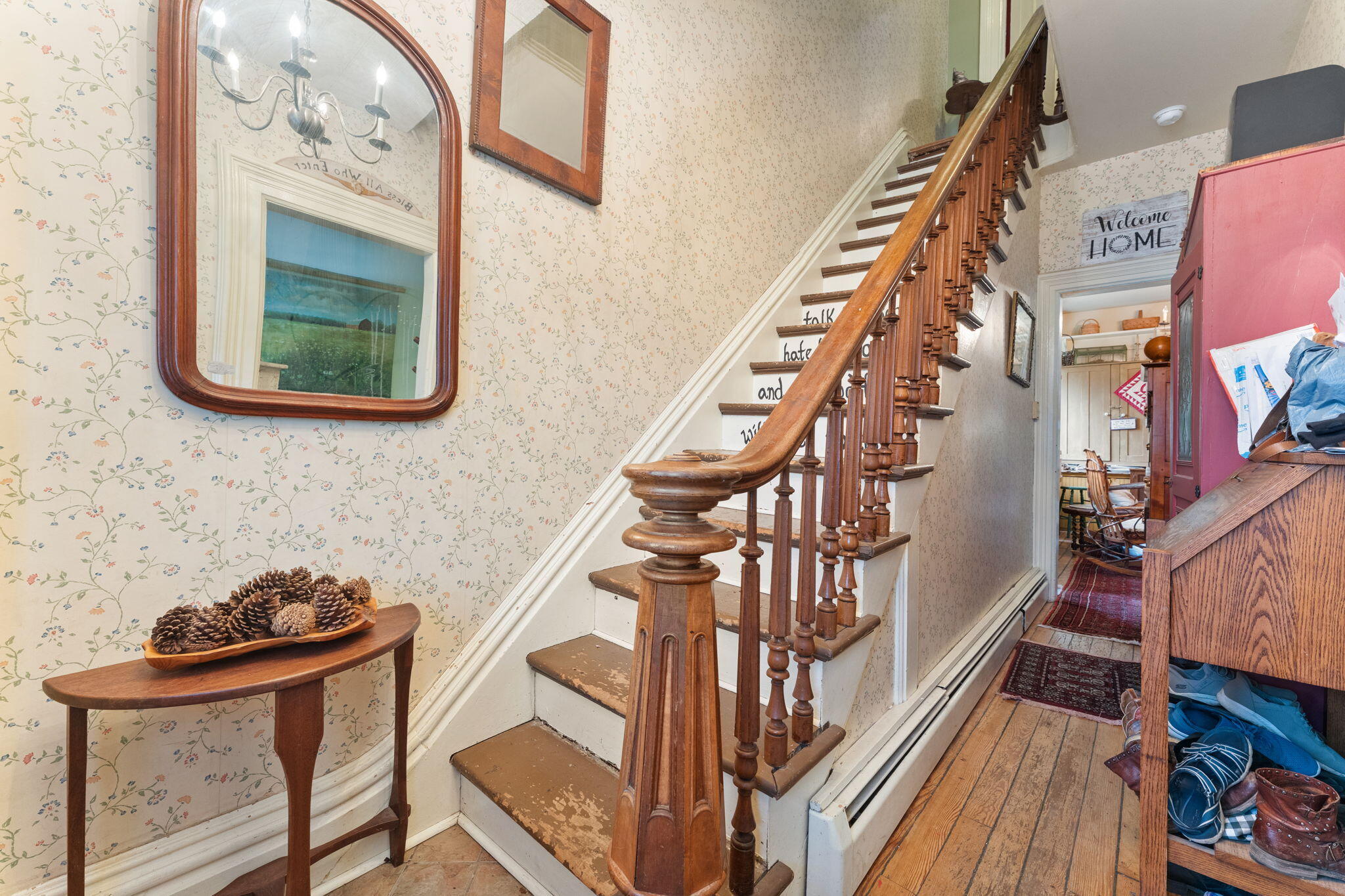 513 3rd Street La Porte, IN 46350 - Photo 17 of 27 a view of staircase with wooden floor and a rug