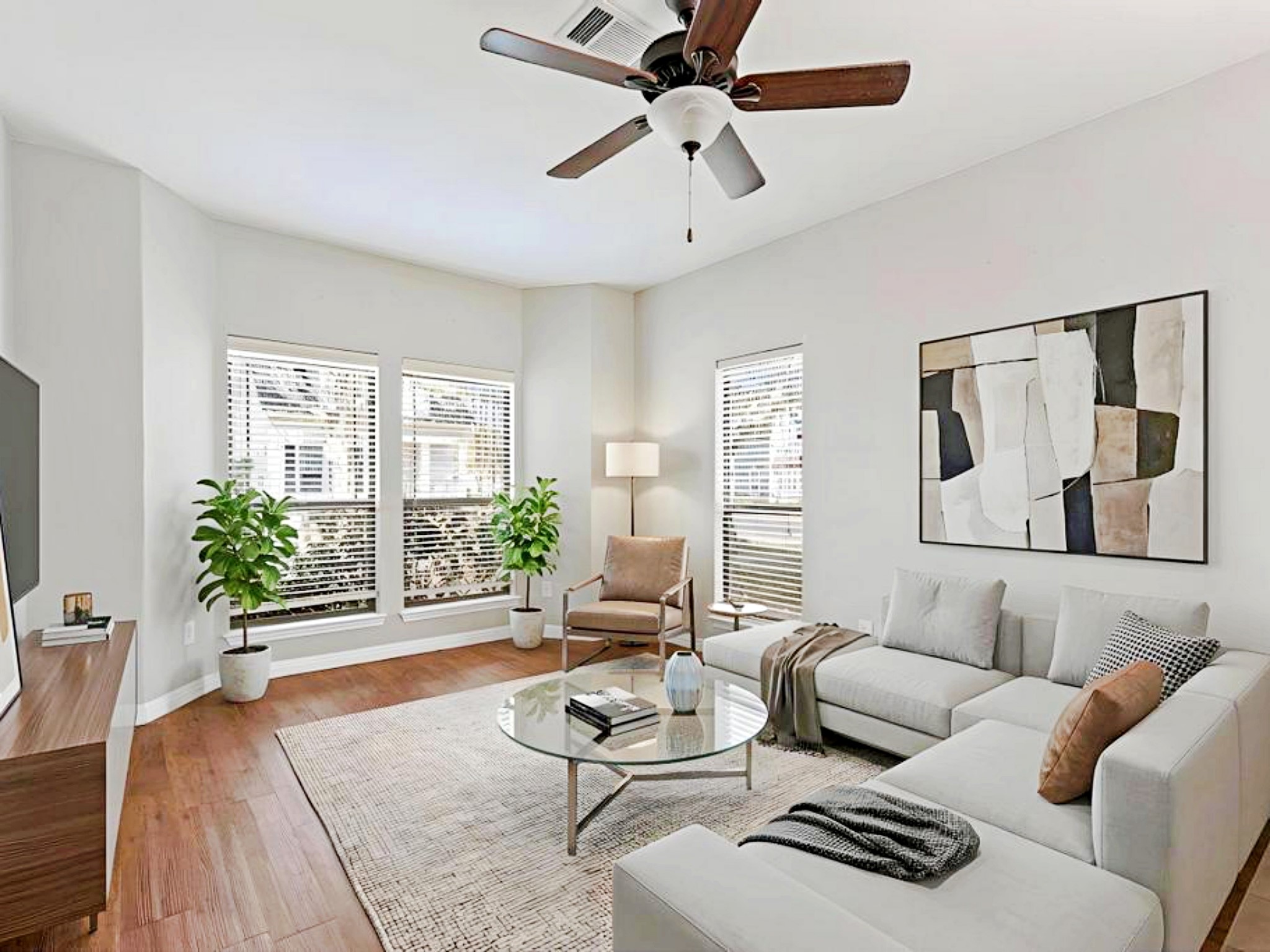 247 Cleveland Kyle, TX 78640 - Photo 3 of 19 Swanky Living area with light wood finished floors