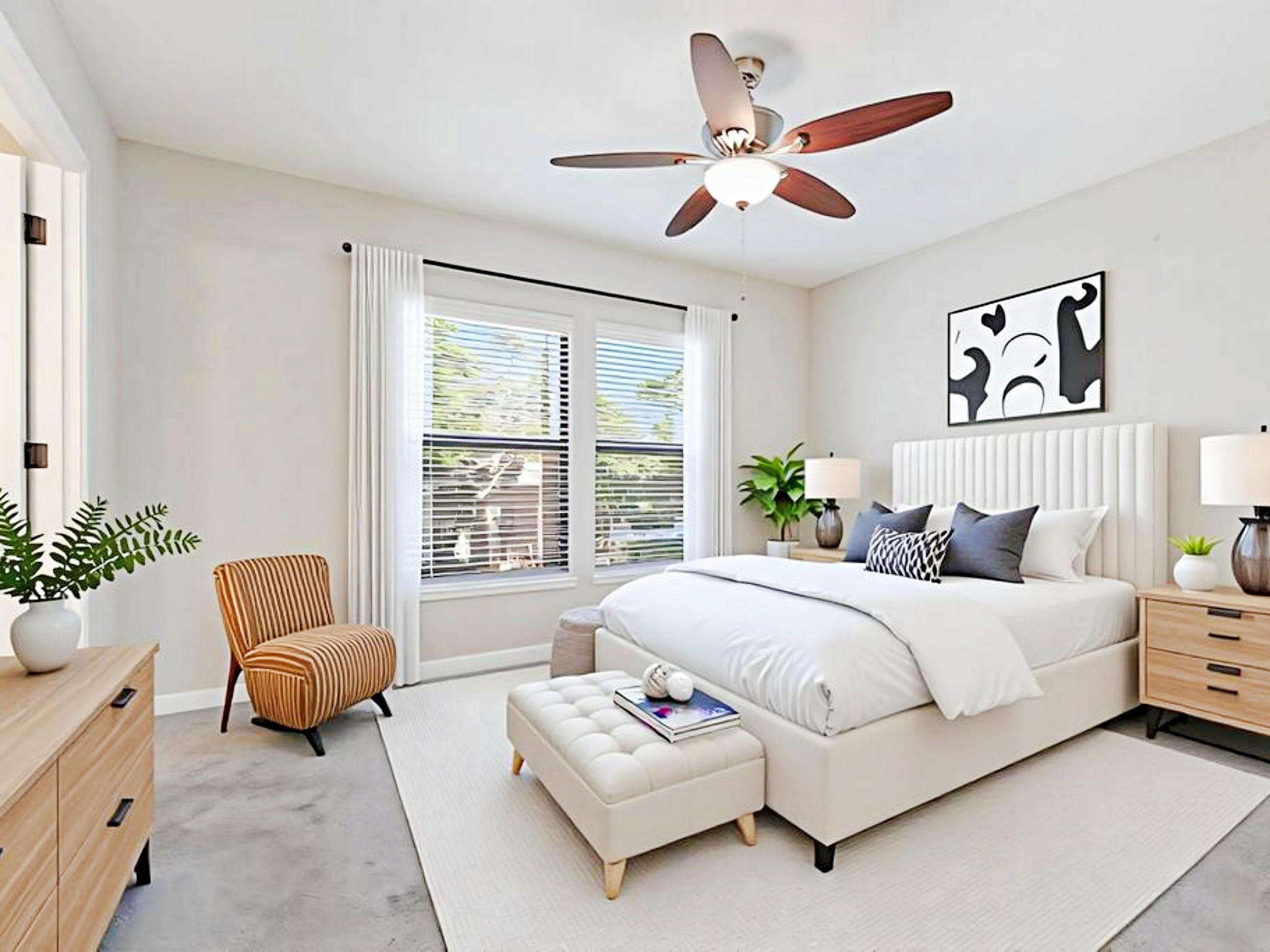 247 Cleveland Kyle, TX 78640 - Photo 6 of 19 Primary bedroom staged displays how you can fit lots of furniture