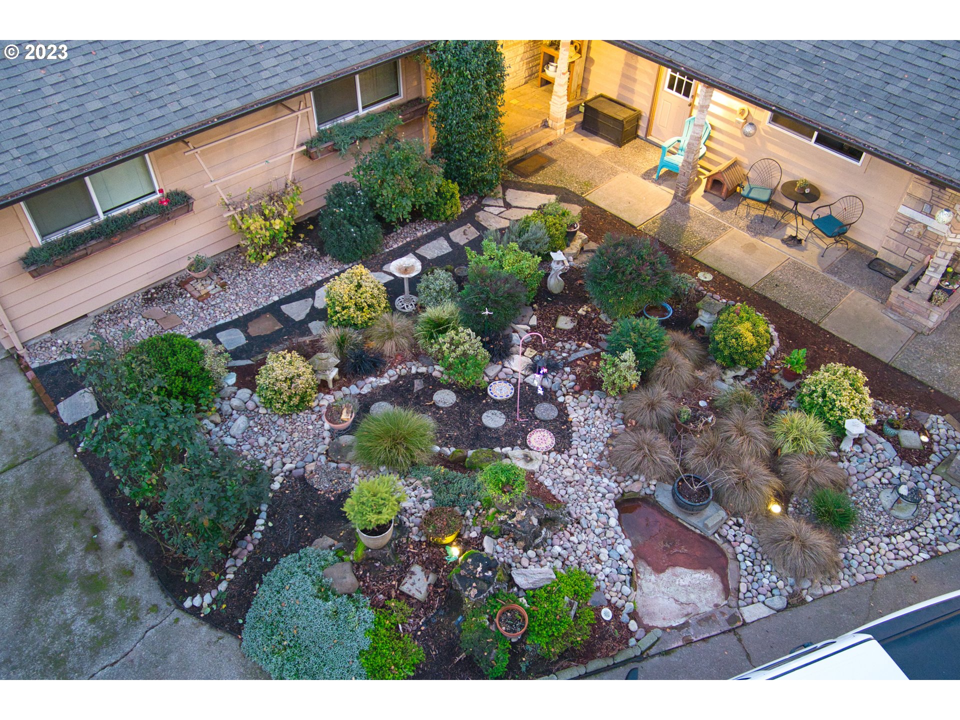 8181 Labish Center Road Northeast Silverton, OR 97381 - Photo 5 of 43 a view of a backyard