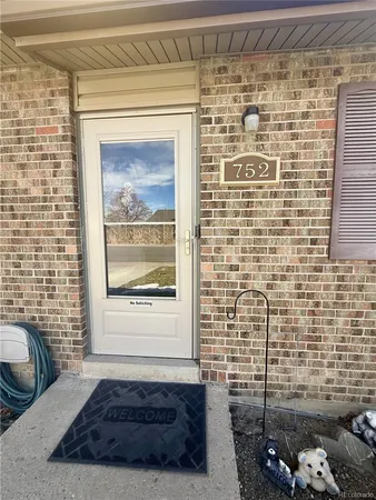a view of a door of a house