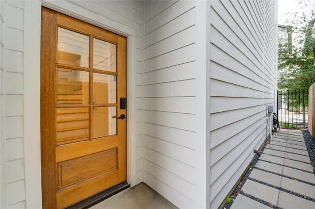 a view of a balcony hardwood