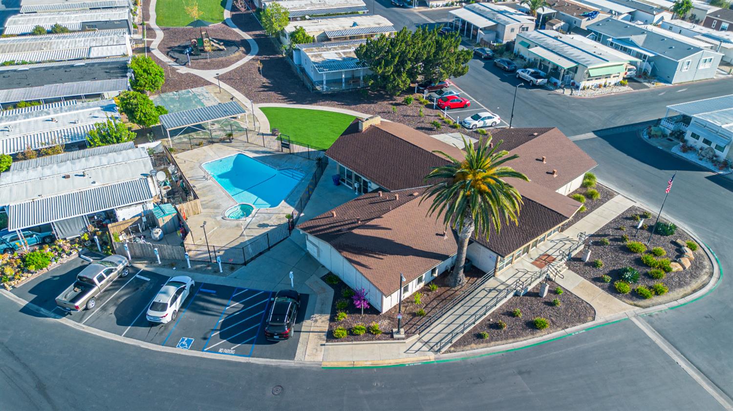 2845 East Hatch Road, Unit 68 Modesto, CA 95351 - Photo 33 of 37 an aerial view of a house outdoor space and street view