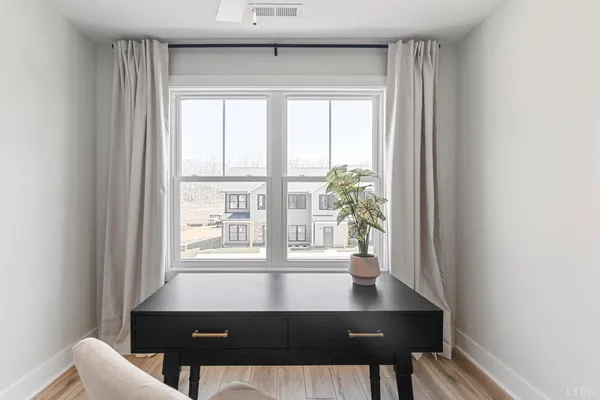 a view of a window in a room