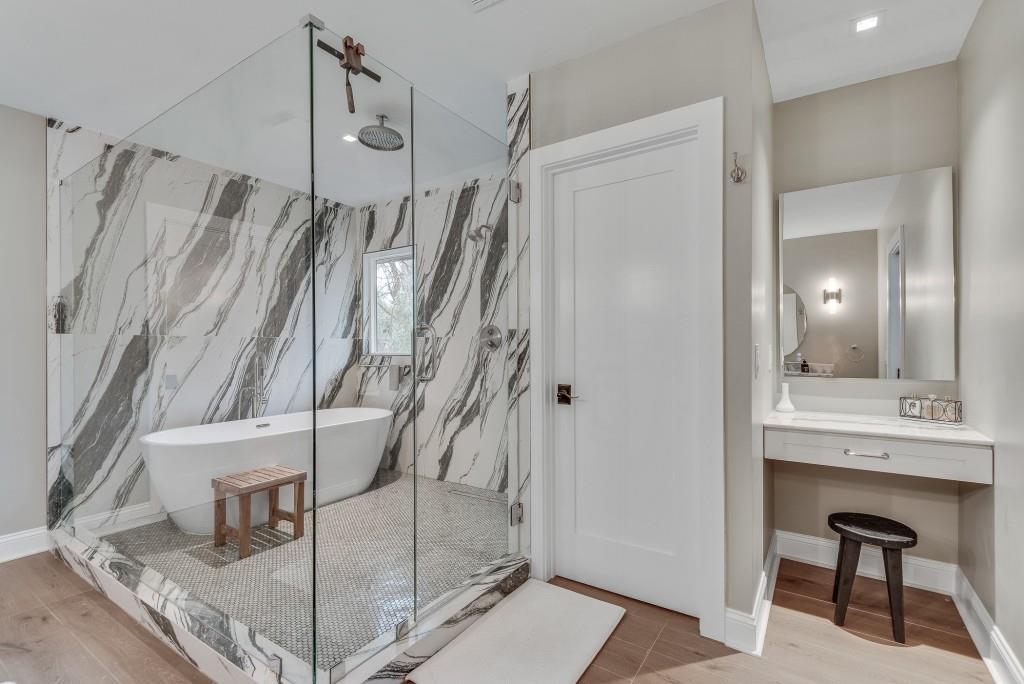 2362 Greenglade Road Northeast Atlanta, GA 30345 - Photo 8 of 39 a bathroom with a shower and a mirror