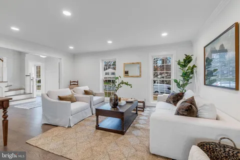 a living room with furniture potted plant and a window