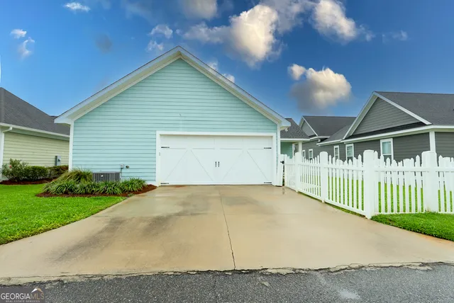 a view of a porch with a garden