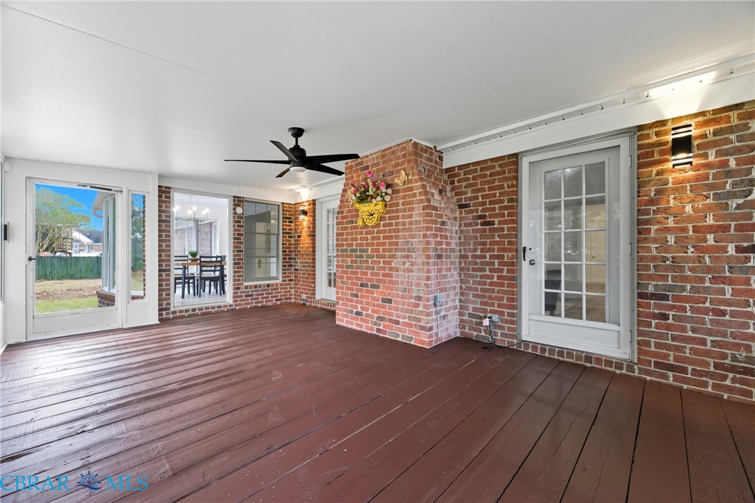 718 Dandy Loop Road Yorktown, VA 23692 - Photo 29 of 42 Wooden deck with ceiling fan