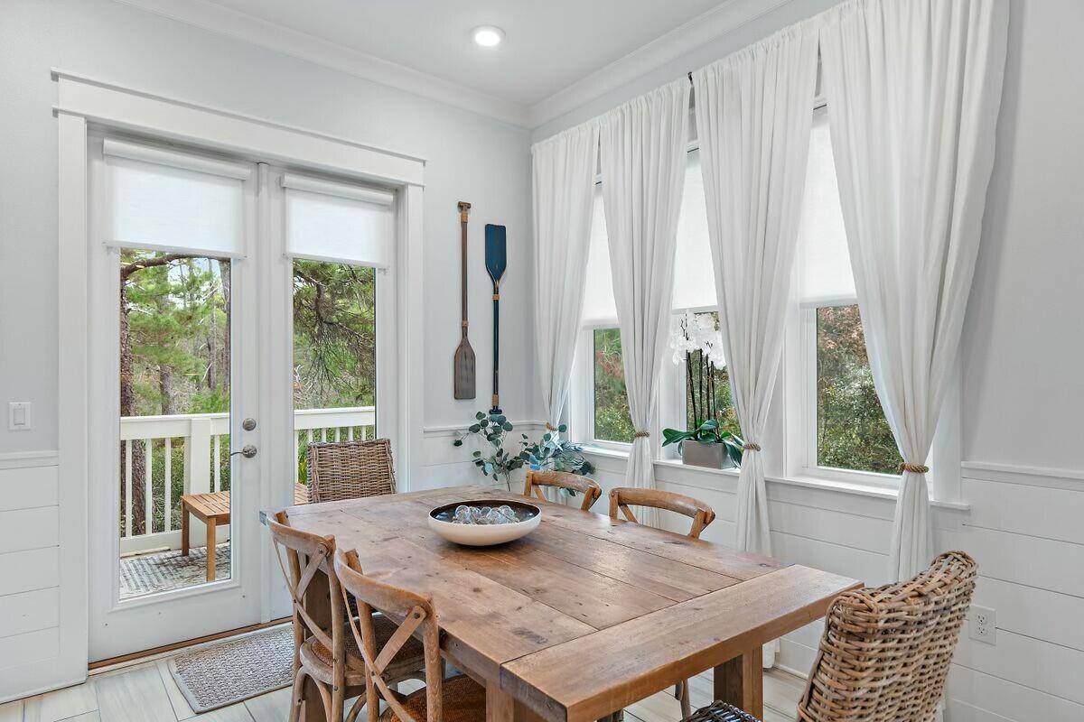 58 East Milestone Dr Inlet Beach, Unit B Inlet Beach, FL 32461 - Photo 11 of 47 a view of a dining room with furniture and window