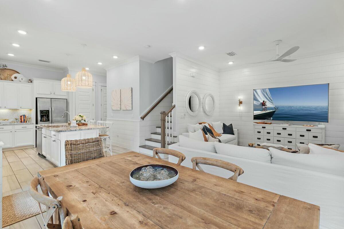 58 East Milestone Dr Inlet Beach, Unit B Inlet Beach, FL 32461 - Photo 13 of 47 a kitchen with a table and chairs in it