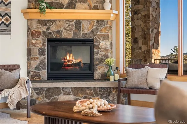 a bathroom with a shower sink and mirror