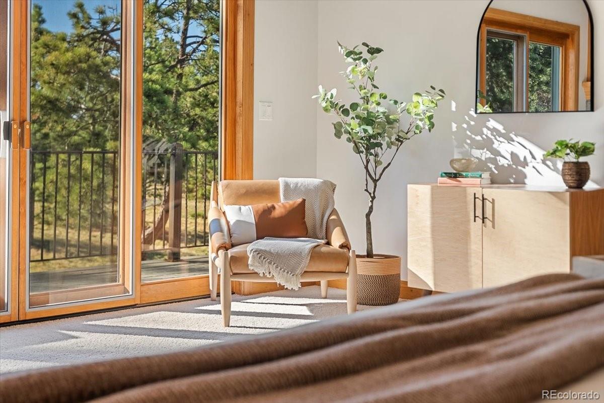 20682 Falcon Wing Road Indian Hills, CO 80454 - Photo 31 of 45 a living room with furniture and a potted plant