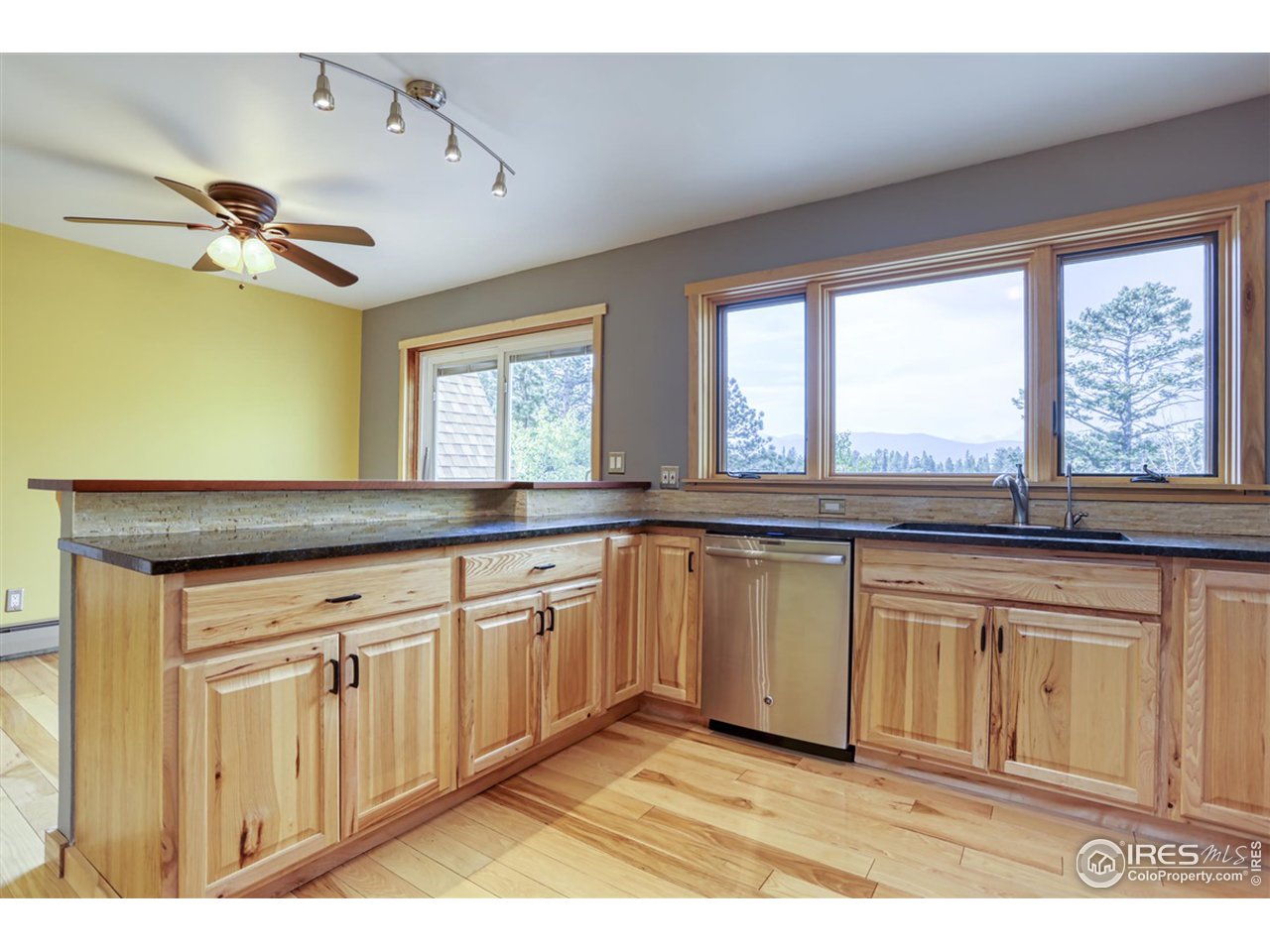 1290 Rock Lake Road Ward, CO 80481 - Photo 6 of 28 Granite countertops - raised is jojoba wood