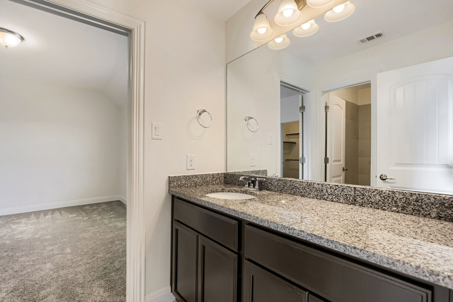 19205 Burrowbridge Road Pflugerville, TX 78660 - Photo 25 of 38 Jack-and-Jill bathroom with separated vanity area