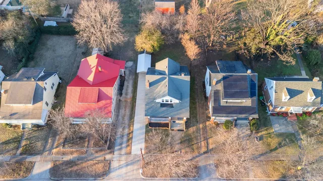 an aerial view of a city