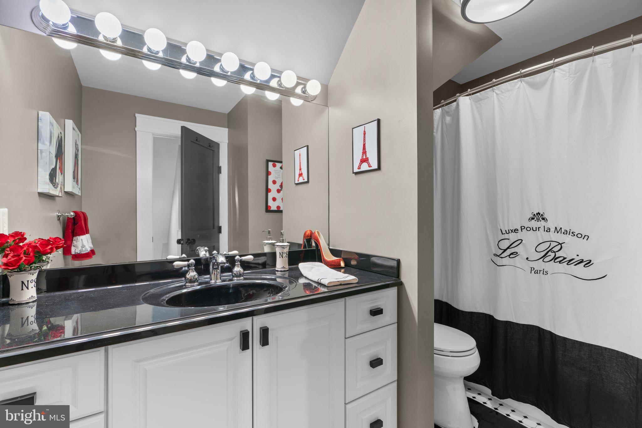 910 Lynch Drive Arnold, MD 21012 - Photo 29 of 67 a bathroom with a sink a large mirror and a toilet