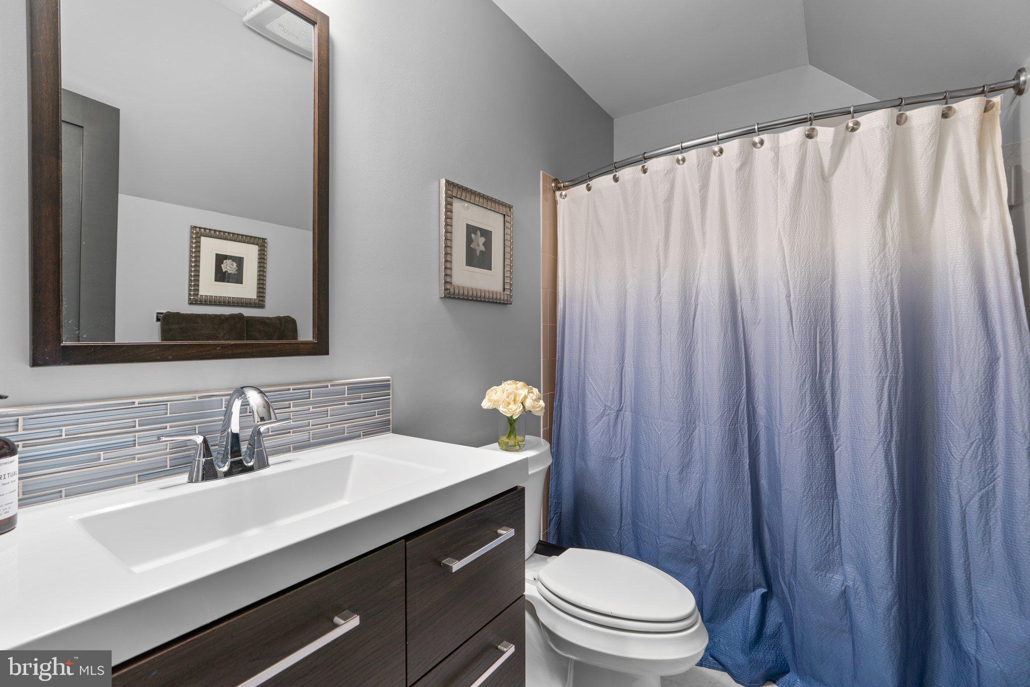 910 Lynch Drive Arnold, MD 21012 - Photo 36 of 67 a bathroom with a sink a toilet and shower curtain