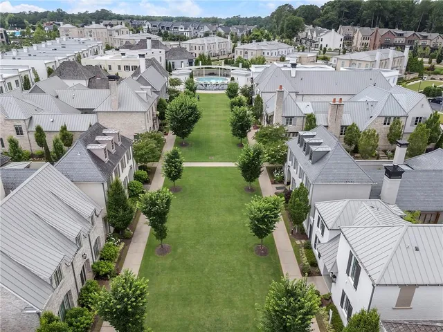 an aerial view of multiple house