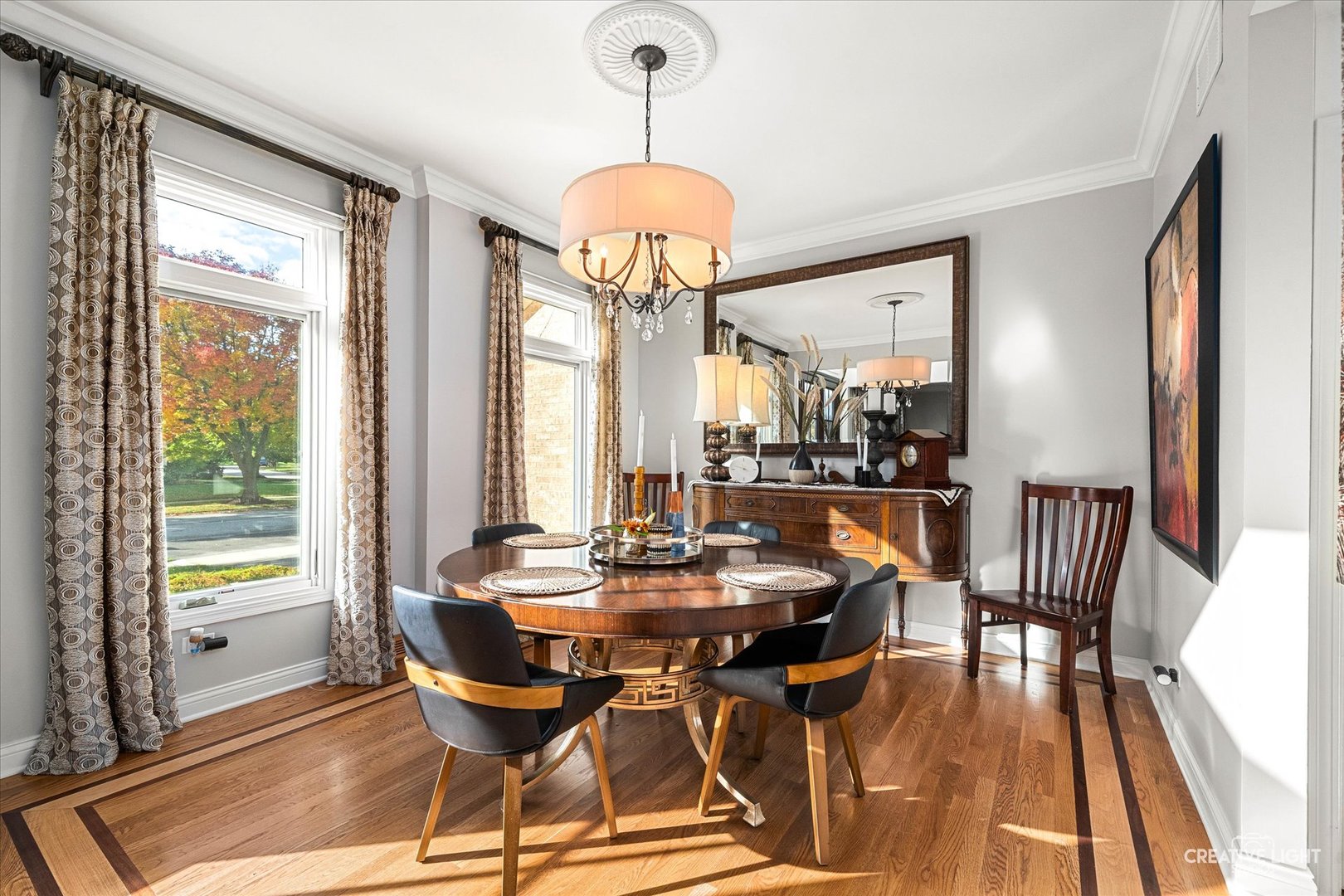 2131 Snow Creek Road Naperville, IL 60564 - Photo 7 of 44 a dining room with furniture window and wooden floor
